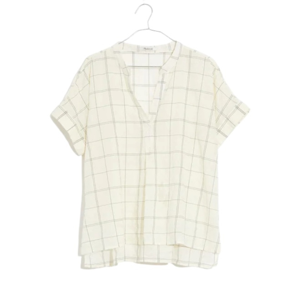 Madewell Women’s Lakeline Popover Shirt in Windowpane